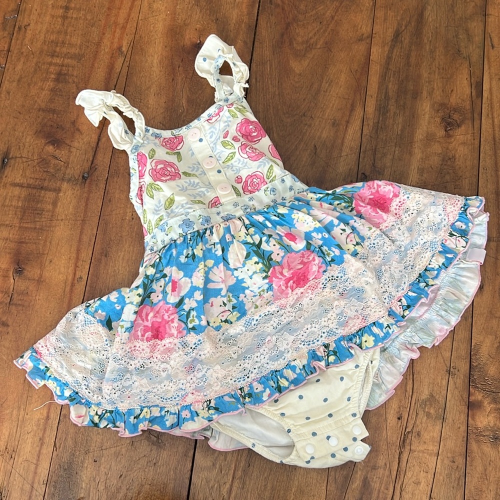 Sweethoney floral vintage bubble 3T